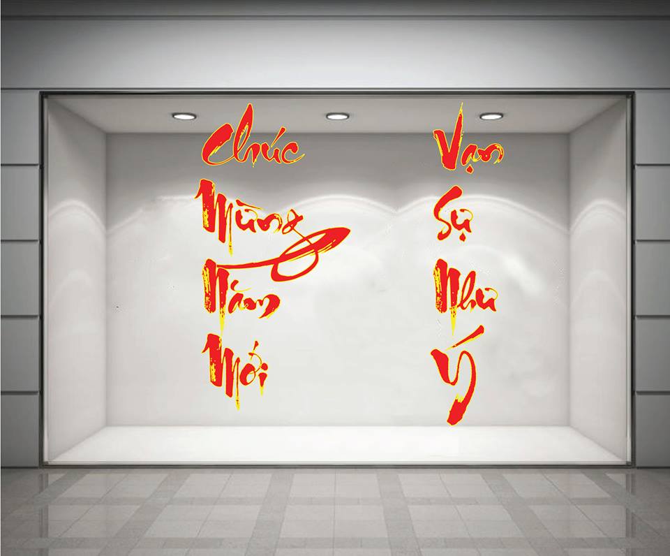 Decal chúc mừng năm mới - vạn sự như ý